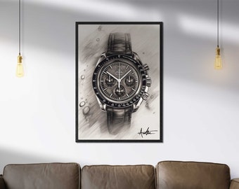 Omega Speedmaster Watch Art Print by WT Author Watch Co.