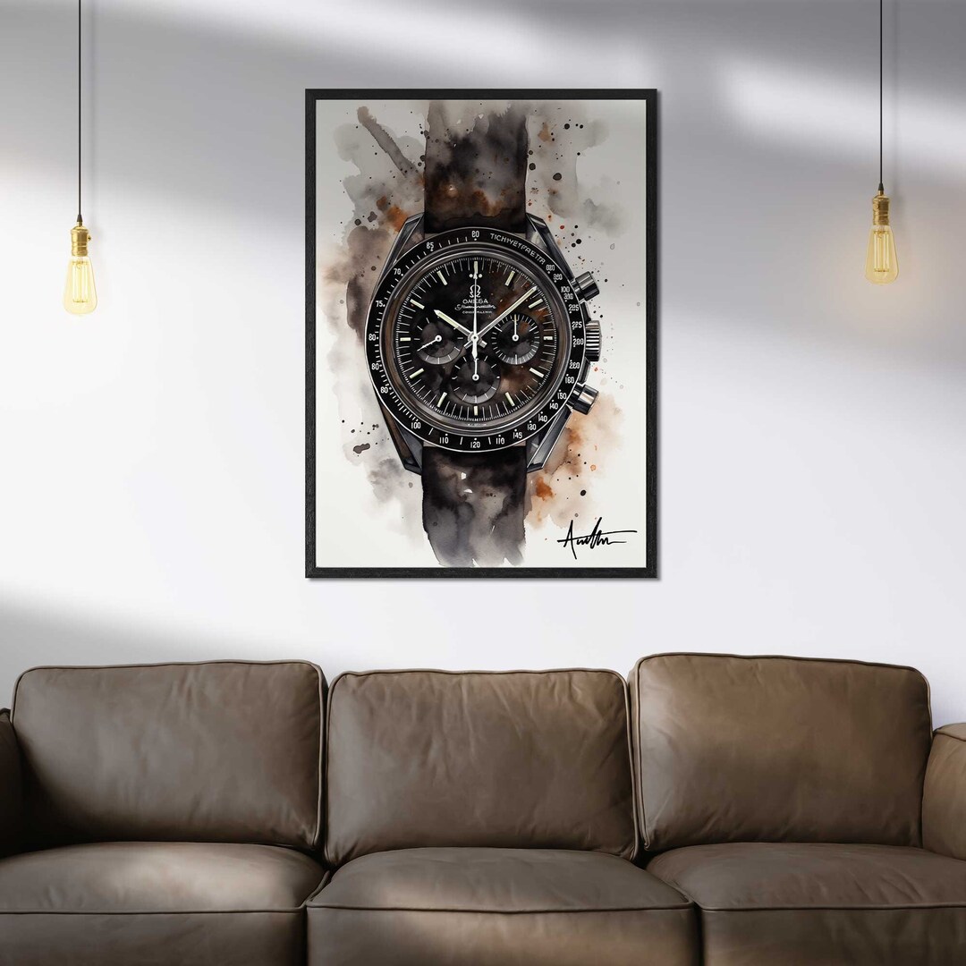 Omega Speedmaster Watch Wall Art by WT Author Watch Co. Etsy