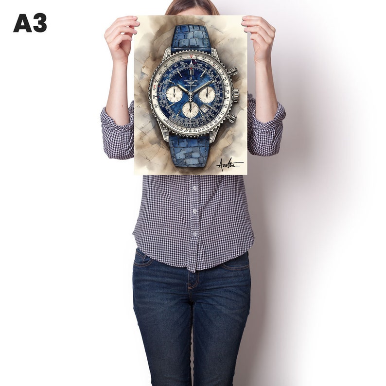 Breitling Navitimer Watch Wall Art by WT Author Watch Co. Etsy