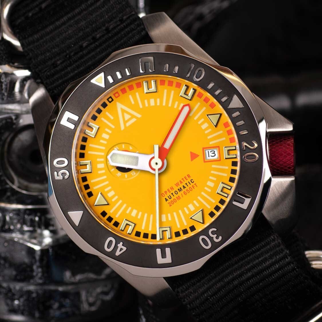 yellow dive watch
