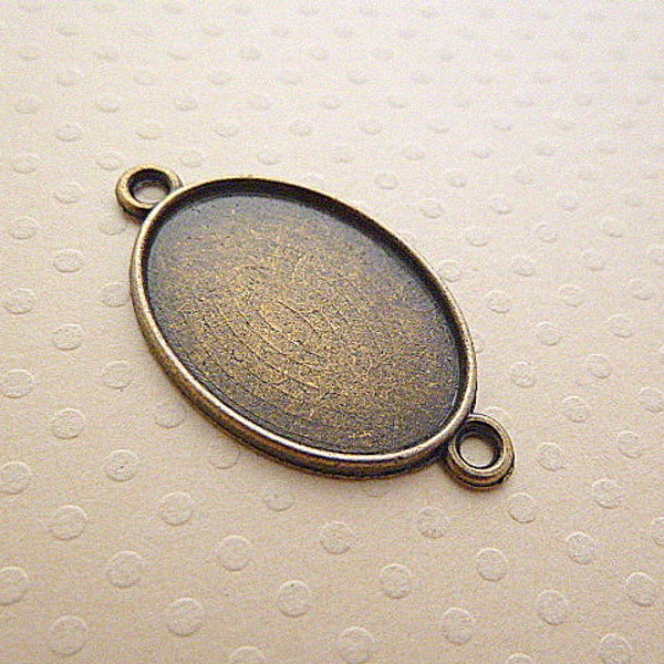 18 x 25 mm - connector bronze oval cabochon 18 x 25 mm - SCABOB1825 9926