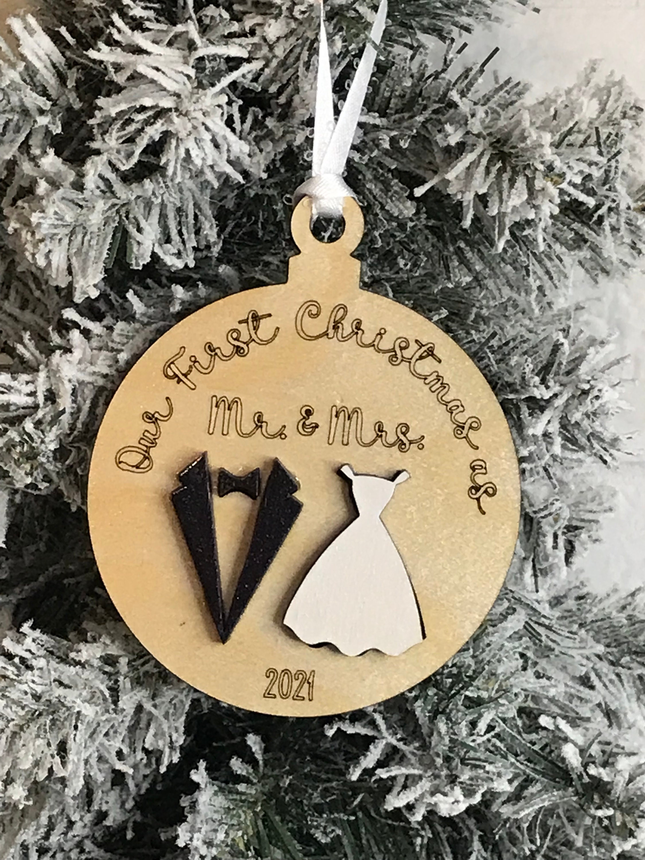 First Christmas Married Ornament 2025 Gates Joanne