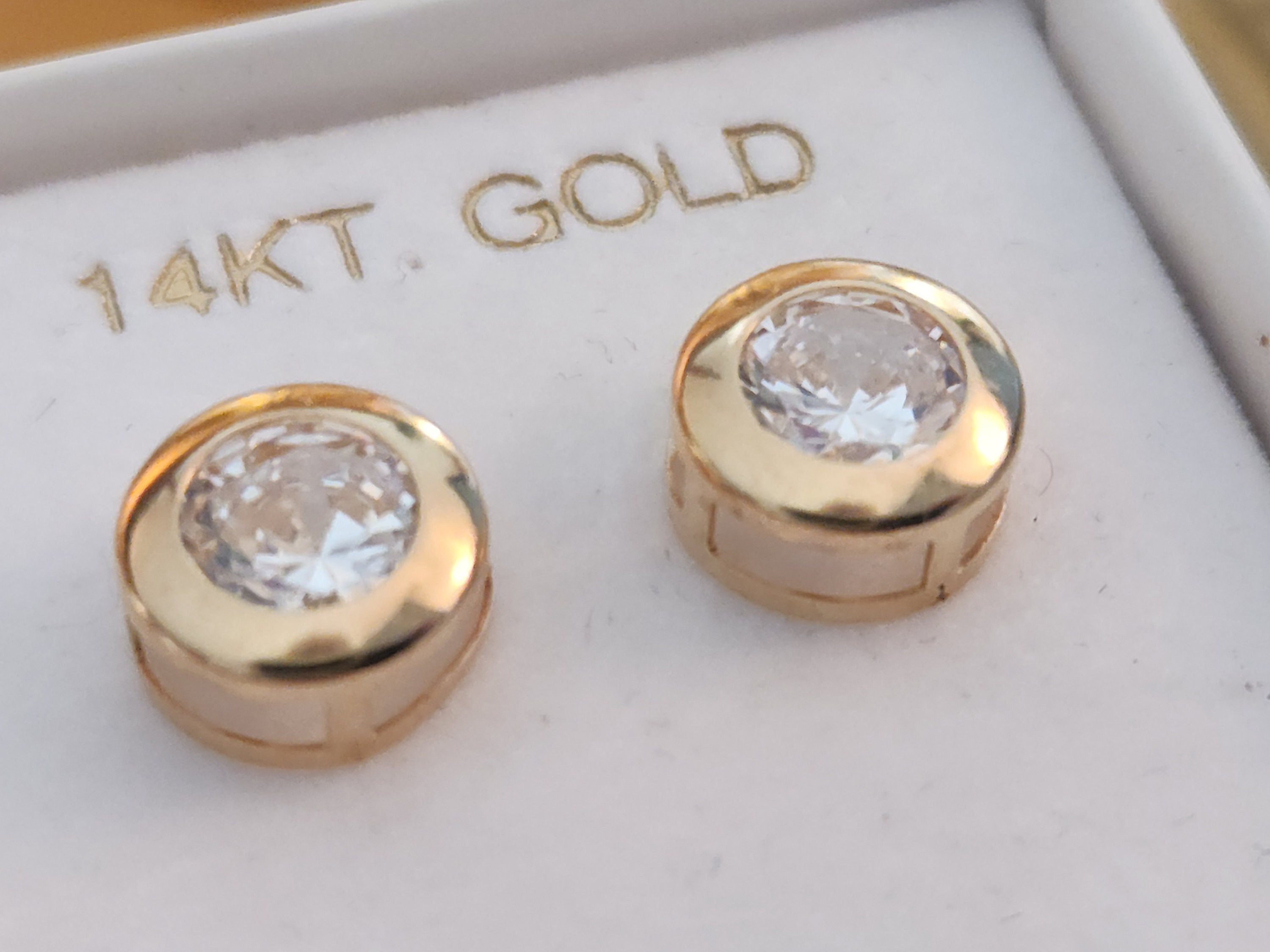 Jcm 14k cz earrings best sale