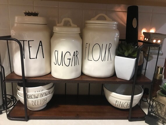 rae dunn coffee and tea canister