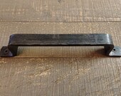 Barn Door Style Handle, Cabinet Pull, Steel Furniture Pull, Iron Handle, Industrial, Farmhouse, Drawer Pull, Kitchen Handle, Cabinet Handle