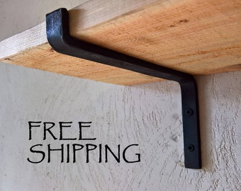 SALE! Steel Shelf Bracket, Forged, Iron Shelf Bracket, Kitchen Bracket, Metal Shelf Bracket, Open Shelf, Custom Shelving, Farmhouse, Rustic