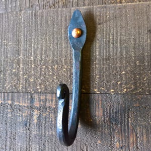 Wrought Iron Wall Hook, Metal Coat Hooks, Steel Hooks, Farmhouse Hook, Bathroom Hooks, Bedroom Hooks, Towel Hook, Handmade Hook, Rustic Hook