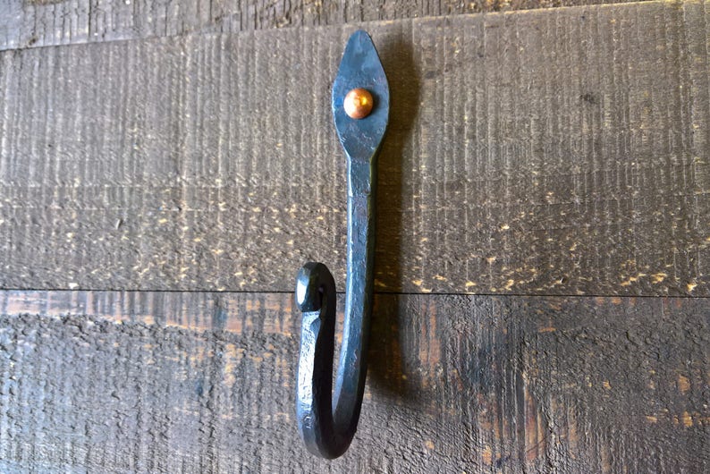 Wrought Iron Wall Hook Metal Coat Hooks Steel Hooks Etsy