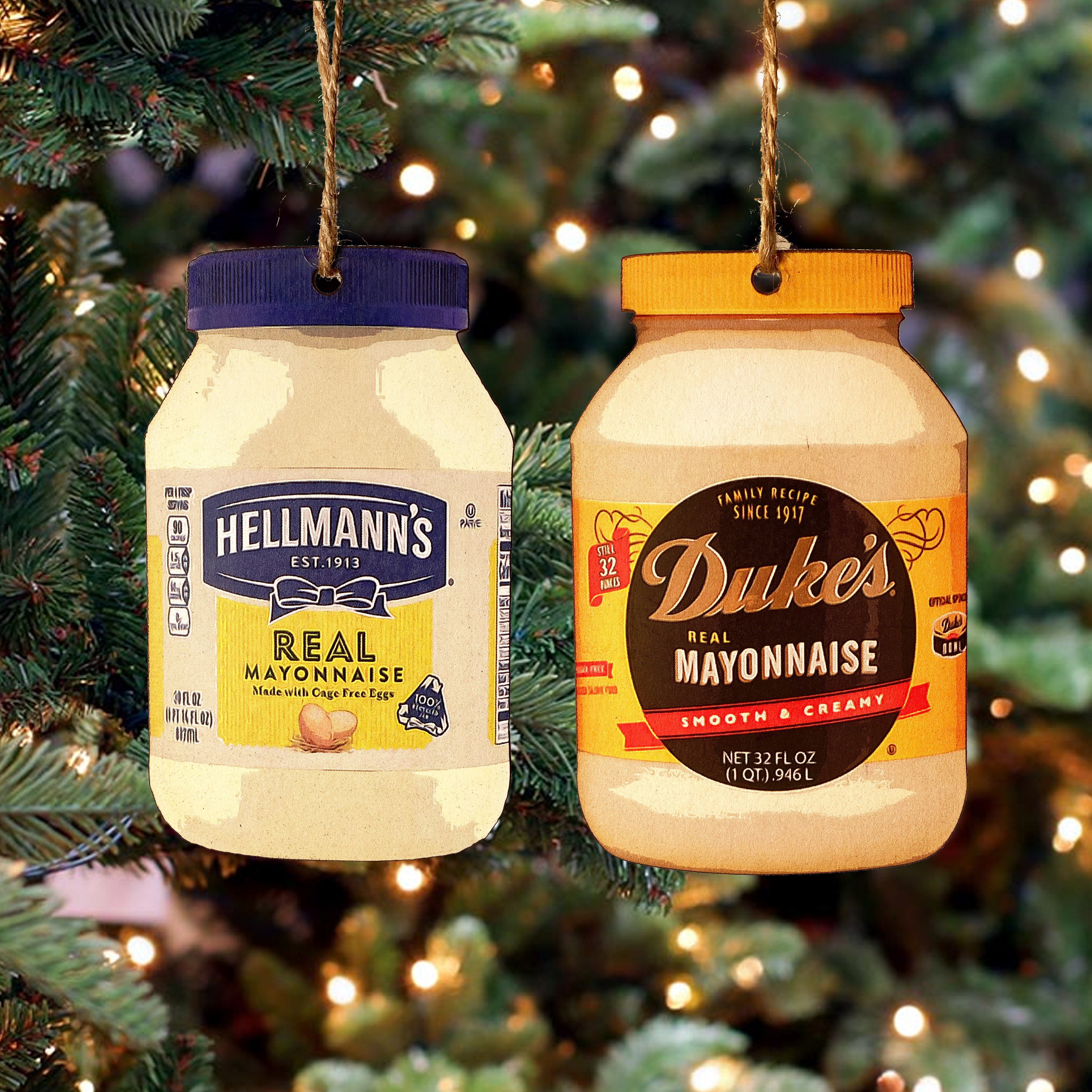 Delicious Mayonnaise Ornament (Duke's or Hellmann's or Miracle Whip!)