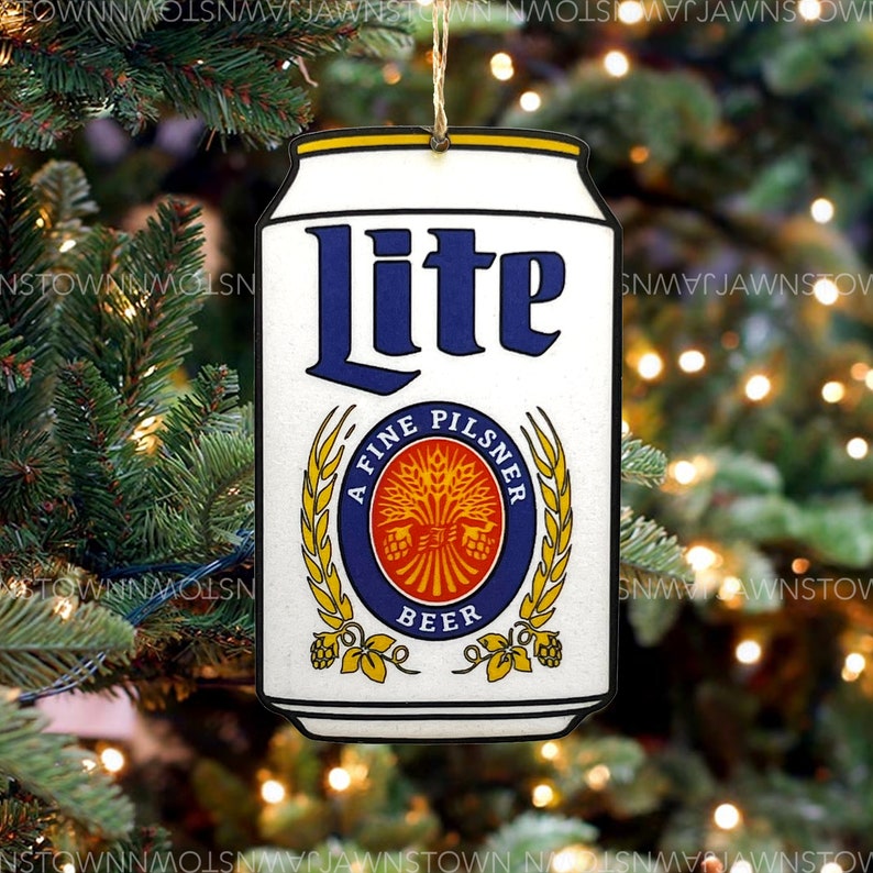 Miller Lite Beer handmade Ornament Etsy
