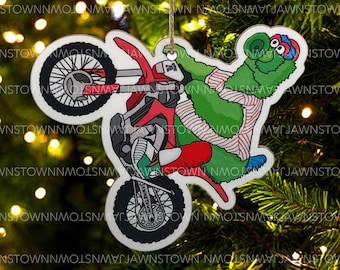 Phillie Phanatic Wheelie (Handmade Ornament)