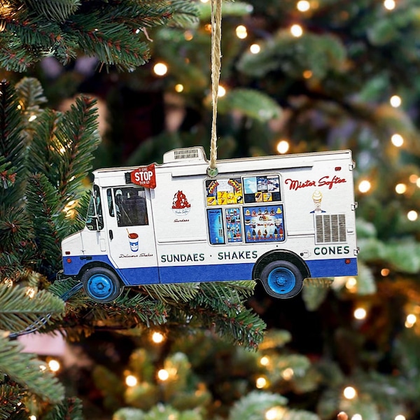 Mister Softee Ice Cream Truck (Handmade Ornament)