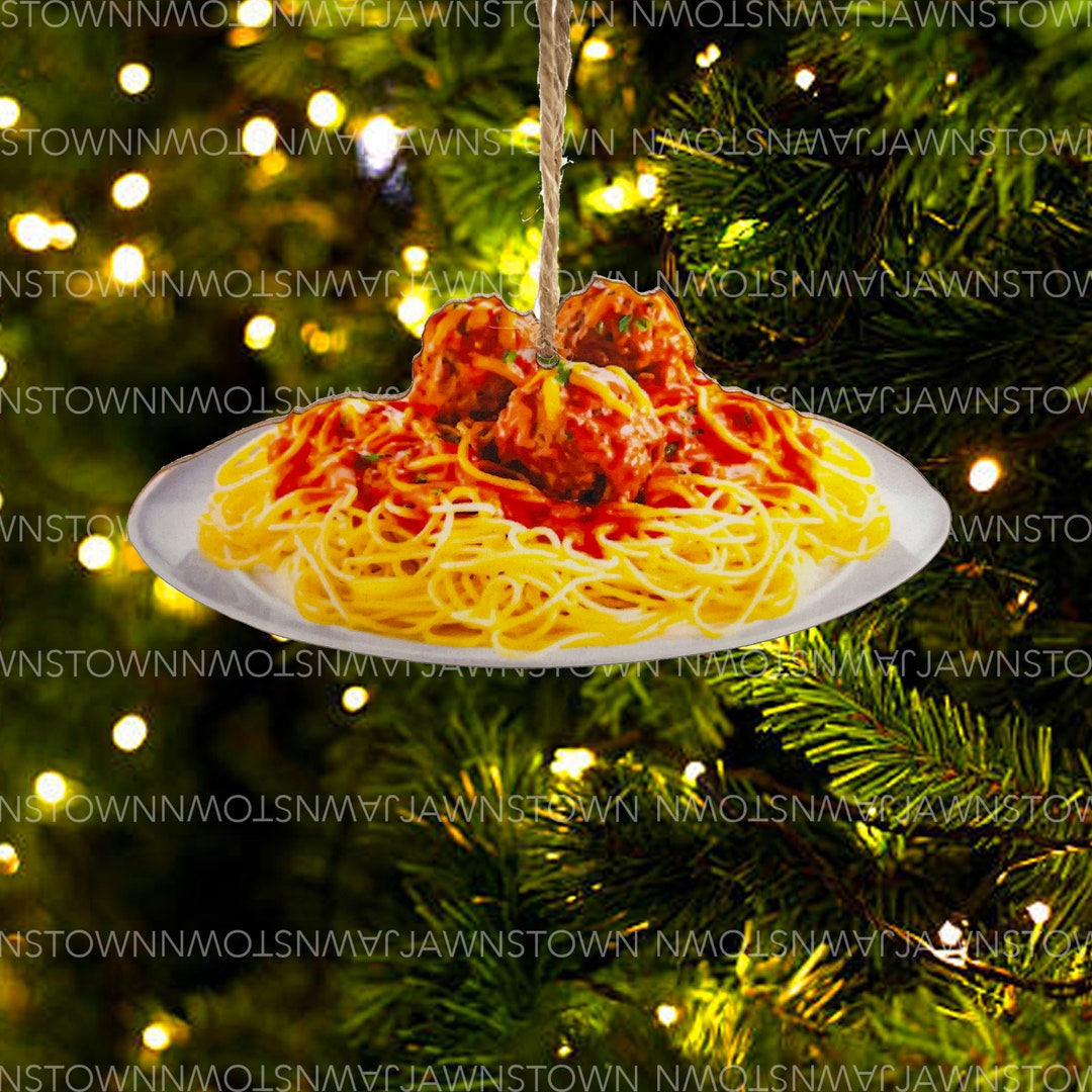 Spaghetti and Meatballs handmade Ornament Etsy