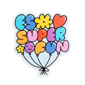 Autocollant coloré mignon / Es Super Fun