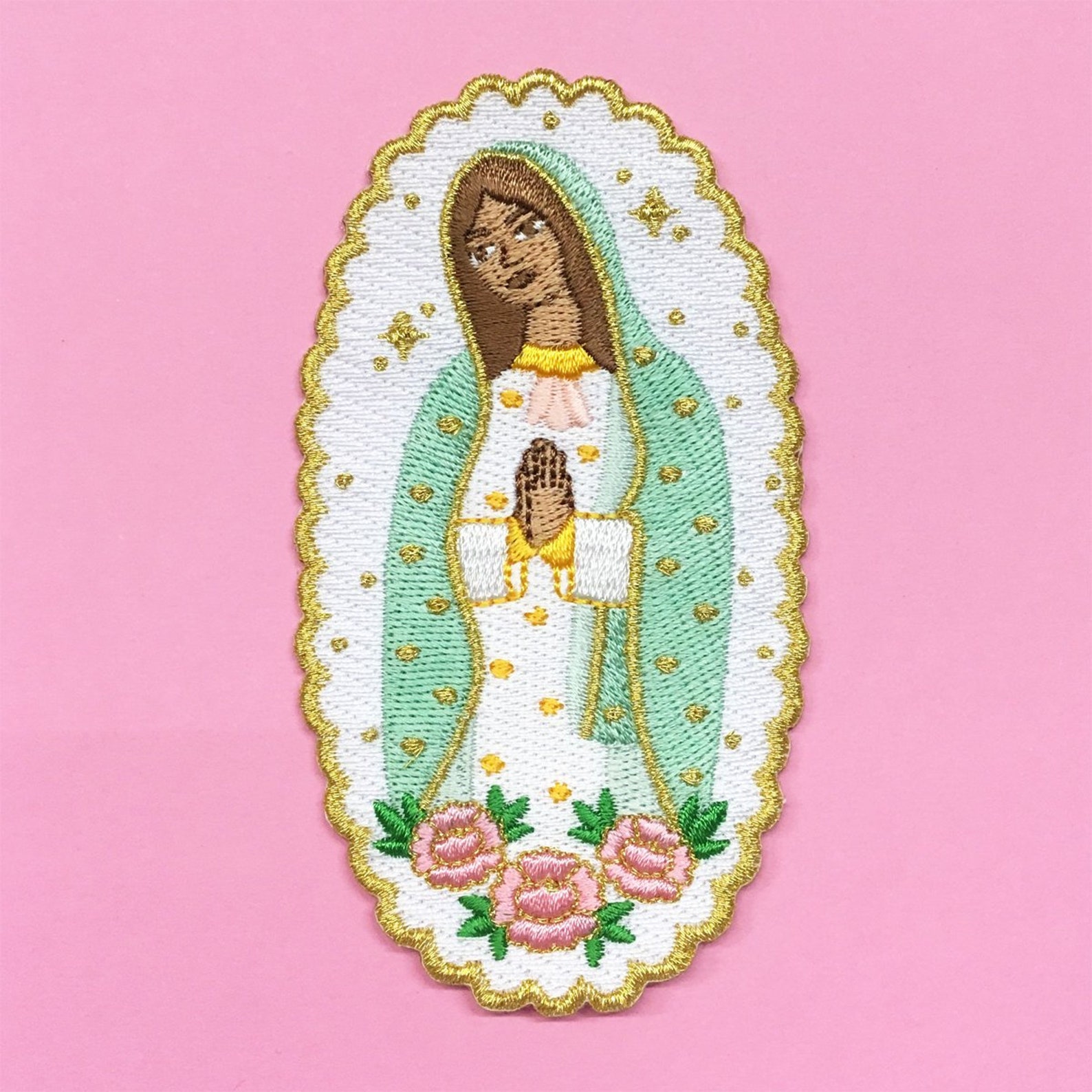 Beautiful Virgin Mary Patch / Embroidered Iron on Patch | Etsy