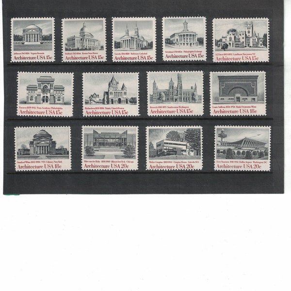13 Diff ARCHITECTURE Famous Architects & Buildings Postage stamps Free Shipping! Your #1 source with the best prices on Vintage stamps
