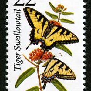 5x BUTTERFLY TIGER SWALLOWTAIL American Wildlife 1987 22c Unused Postage Stamp. Free Shipping! #1 Source. Best prices on Vintage stamps