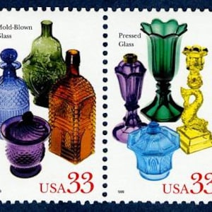 8x Vidrio soplado americano 4 diferentes 1999 33c Sellos postales sin usar Envío gratis Fuente n.° 1 Los mejores precios en sellos antiguos