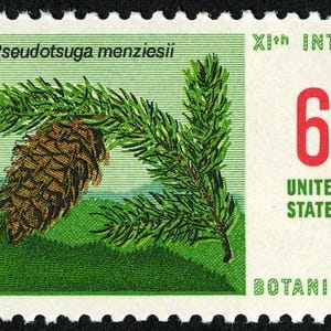 10 sellos postales de abeto Douglas, flores del Congreso Botánico de 1969, 6 c., verdes, sin usar. ¡Envío gratis! Los mejores precios en sellos antiguos.