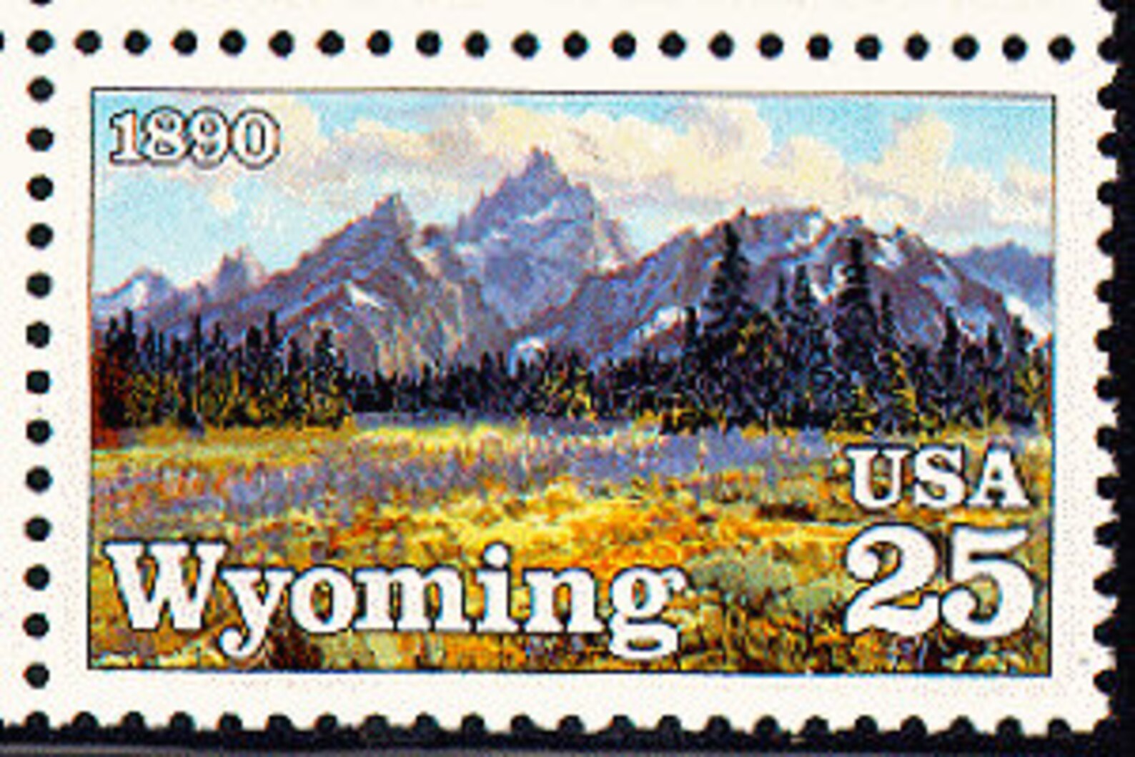 8x WYOMING 1990 25c Vintage Postage Stamp Free Shipping Your 1 Source