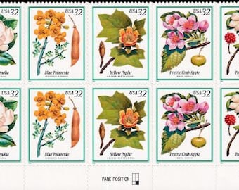 ÁRBOLES EN FLOR Flora Magnolia Álamo 5 sellos postales diferentes de 1998 32c sin usar Envío gratis Fuente n.° 1 Los mejores precios en sellos antiguos