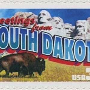 5x SOUTH DAKOTA 2002 34c Selo postal vintage não utilizado. Saudações da série América Frete Grátis! Fonte nº 1. Melhores preços em selos vintage