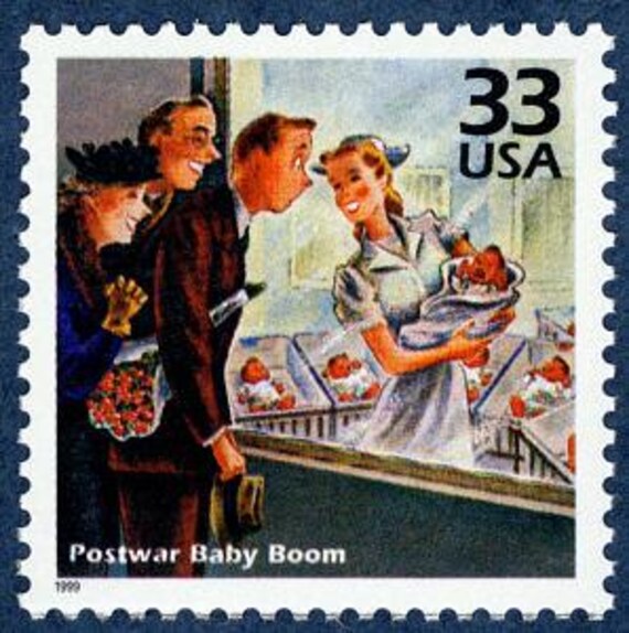 3x Baby Shower POSTWAR BABY BOOM World War ll Celebrate the Century 1940's 33c Unused Postage Stamp Free Shipping #1 Source The Best Prices
