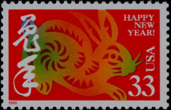 6x YEAR OF RABBIT Hare Chinese Lunar New Year 1999 33c Unused - Etsy 6x YEAR OF RABBIT Hare Chinese Lunar New Year 1999 33c Unused - Etsy