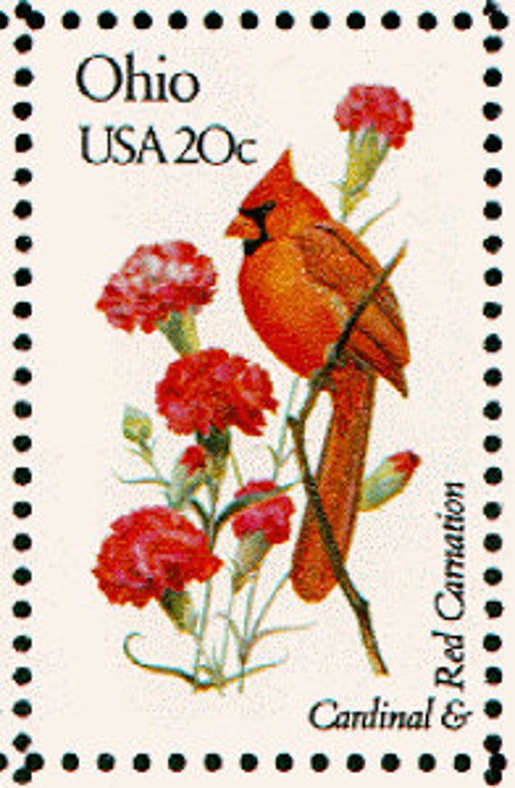 6x OHIO State Bird & Flower Flora Fauna Dayton Columbus 1982 20c