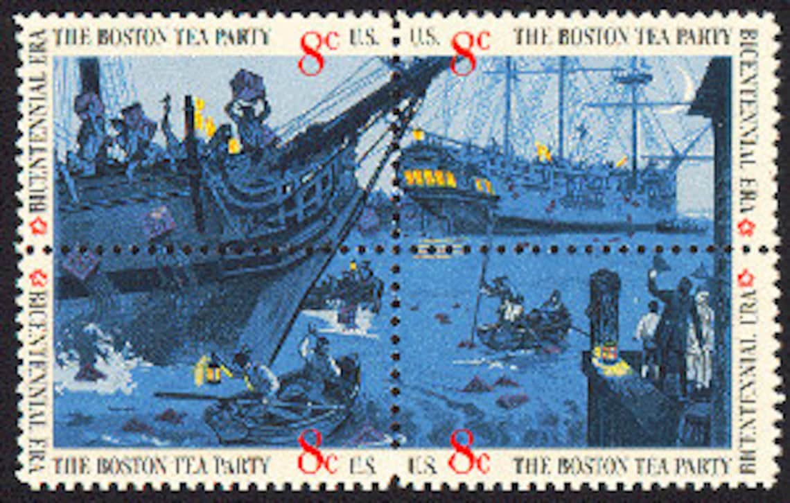 32x BOSTON TEA PARTY 1973 8c Vintage postage stamps.Free Etsy