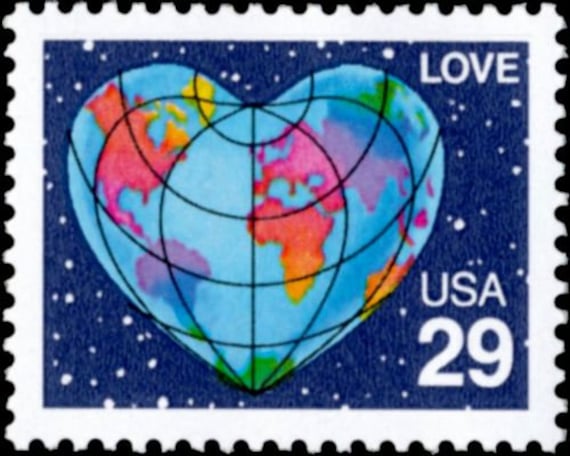 29c Heart in Envelope Stamps - Pack of 10
