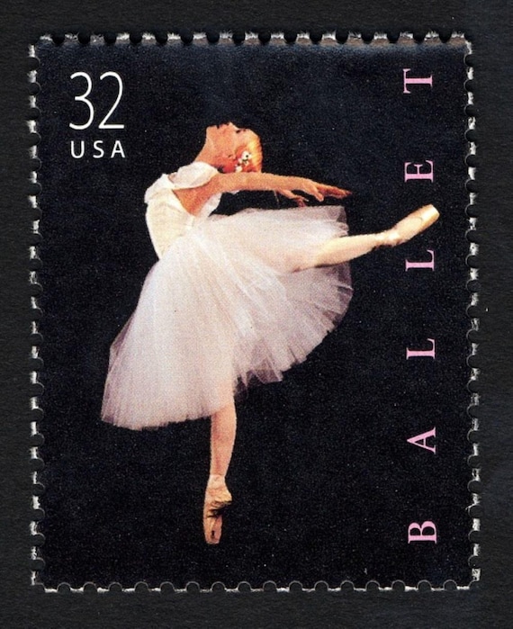 6x BALLET BALLERINA Dancing 1998 32c Black Unused Postage Stamp