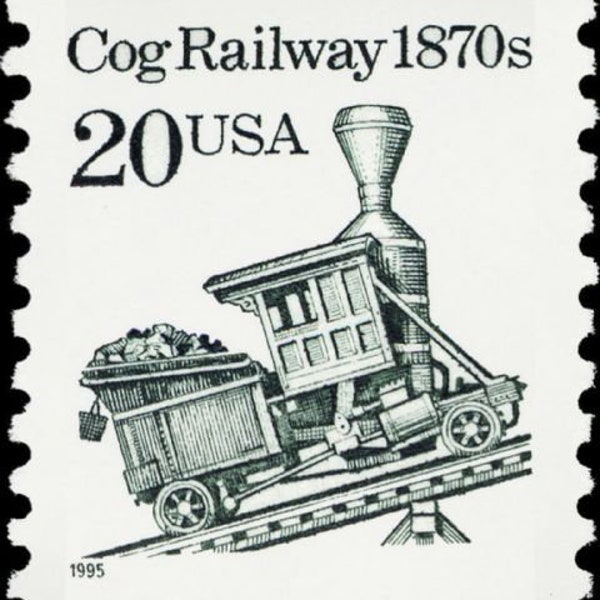 10x COG RAILWAY New Hampshire Colorado TRAINS 1995 20c Unused Postage Stamp. Free Shipping! #1 Source Best prices on Vintage stamps