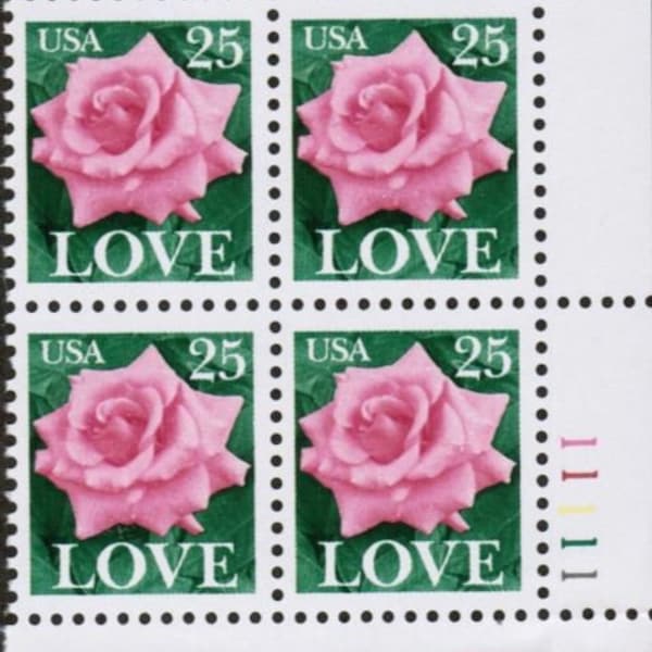 7x LOVE ROSES Flowers 1988 25c Unused Postage Stamps Wedding invitations Free Shipping #1 Source For Vintage Postage Stamp The Best Prices