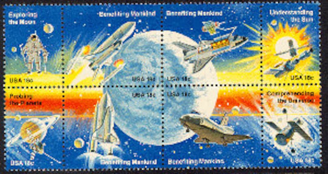 16x SPACE Achievement 1981 18c Unused Postage Stamps Free Shipping