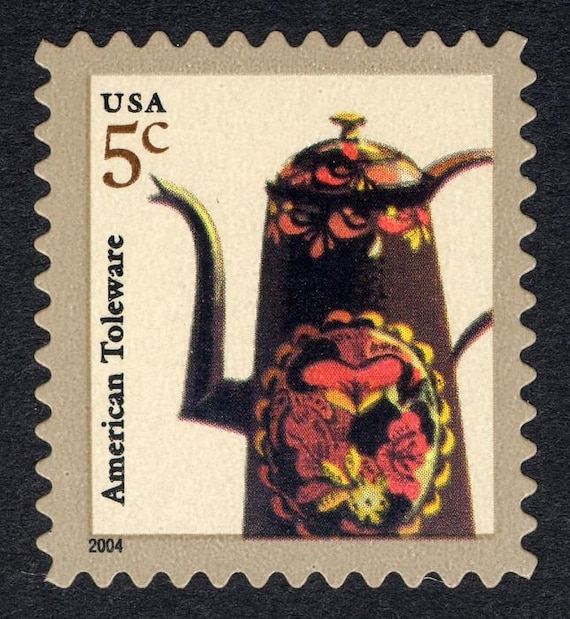 25x TOLEWARE COFFEE POT 5c Unused Postage Stamp Free Shipping! #1