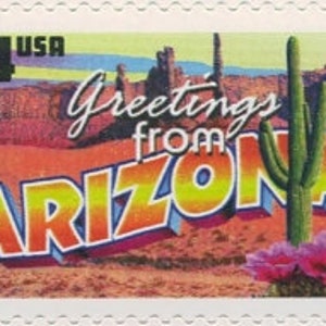 5 sellos postales antiguos sin usar de Arizona Greetings Phoenix Scottsdale Tucson 2002 de 34 c. ¡Envío gratis! La fuente número uno. Los mejores precios en sellos antiguos