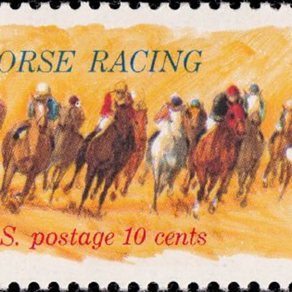 20x HORSE RACING Kentucky Derby Jockey 1974 10c Unused Postage Stamp Free Shipping! Your #1 source with The best prices on Vintage stamps