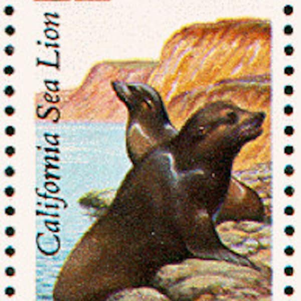 5x SEA LIONS California American Wildlife 1987 22c Unused Vintage Postage Stamp. Free Shipping! #1 Source. Best prices on Vintage stamps