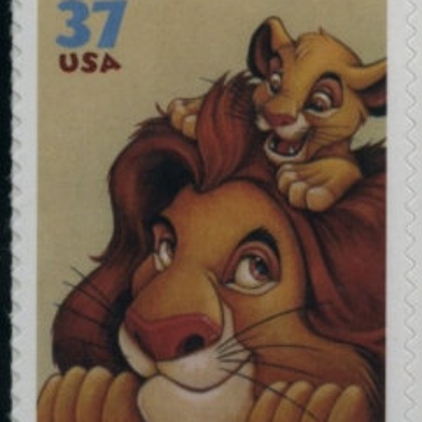 8x DISNEY LION KING Mufasa Simba Friendship 37c Brown Unused Postage Stamp Free Shipping!  #1 source Best prices on Vintage stamps