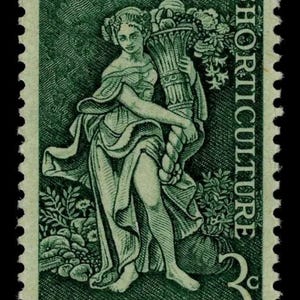8 x JARDINAGE & HORTICULTURE Bountiful Earth Botanical 1958 3c vert timbre-poste non utilisé Livraison gratuite #1 Meilleur prix timbres vintage image 1