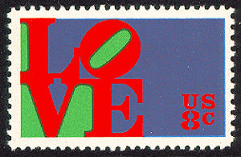 20x LOVE 1973 8c Unused Vintage Postage Stamps. Great for Etsy