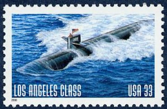 海軍潜水艦 ロサンゼルス級 ミリタリー 2000 33セント ブルー 未使用