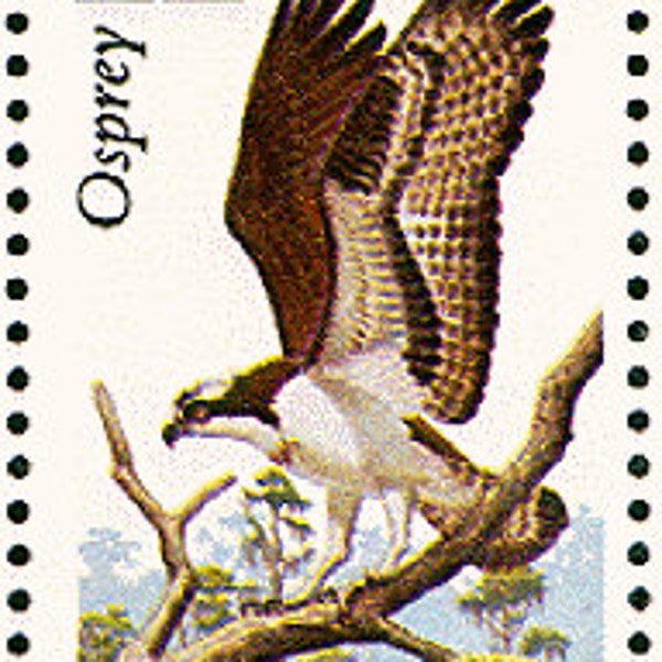 5x OSPREY HAWK BIRD American Wildlife 1987 22c Unused Vintage Postage Stamp. Free Shipping! #1 Source. Best prices on Vintage stamps