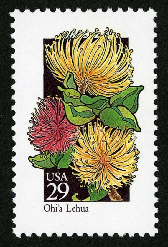 5x Ohi'a Lehua Hawaii WILDFLOWER 1992 29c Pink Unused Postage