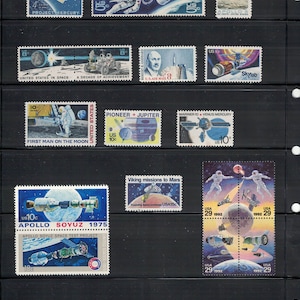 27 Diff SPACE TRAVEL Astronautas NASA Moon Landing Sello postal vintage sin usar. ¡Envío gratis! Fuente #1. Los mejores precios en sellos antiguos