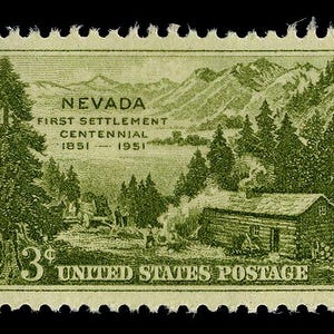 20 sellos postales NEVADA Centennial Las Vegas Reno 1951 3c verdes sin usar. ¡Envío gratis! La fuente número uno con los mejores precios en sellos antiguos
