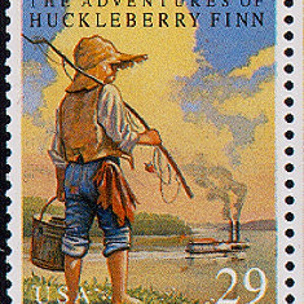 6x HUCKLEBERRY FINN Mark Twain Tom Sawyer  1993 29c Unused Vintage Postage Stamp. Free Shipping! #1 Source.Best prices on Vintage stamps