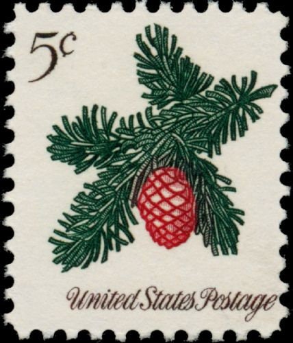 1964年クリスマス ヤドリギ ヒイラギ ポインセチア 植物 4種類 5セント