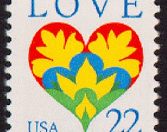 10x LOVE Heart 1987 22c ongebruikte postzegel. Geen verzendkosten! Trouwuitnodigingen #1 Bron voor vintage postzegels met de beste prijzen